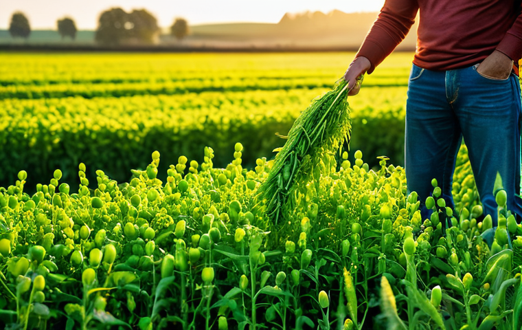 비욘드미트 임파서블푸드 - Sustainable Farming & Plant-Based Ingredients**
"Lush, green field of pea plants ready for harvest,...