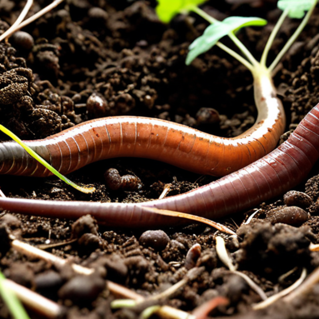 지속 가능한 농업의 정의 - Healthy Soil**

"Close-up of fertile soil rich in organic matter, showcasing earthworms and plant ro...